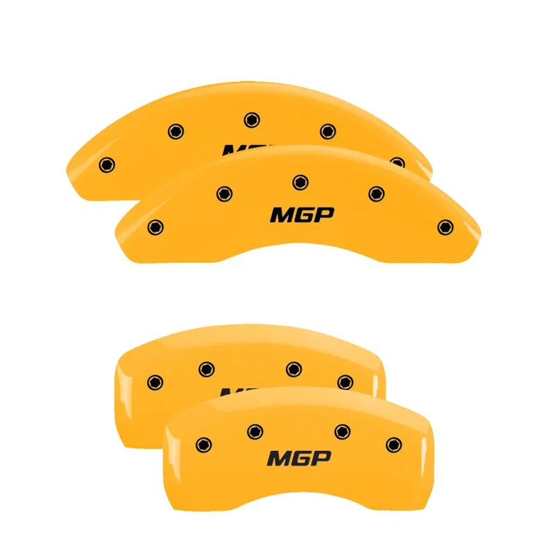 10250SMGPYL – MGP CALIPER Caliper Cover, Set of 4 MGP Logo Powder Coated Yellow Aluminum